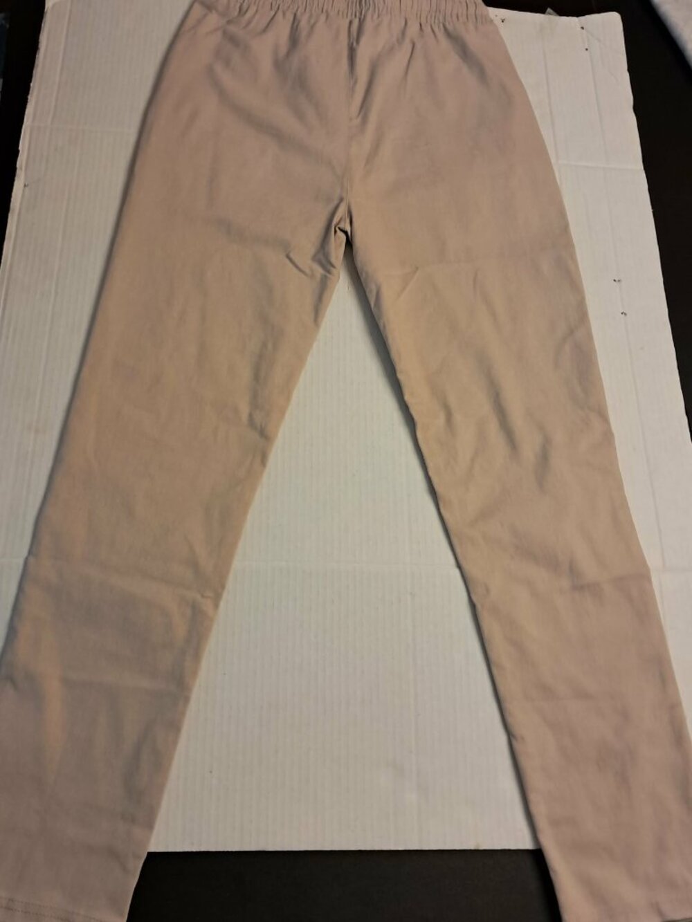 Beige Lightweight Twill Drawstring Pants Size M ✨ - Picture 3 of 9